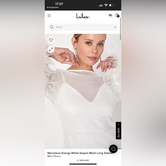 Lulus Marvelous Energy White Sequin Mesh Long Sleeve Mini Dress - Picture 7 of 8